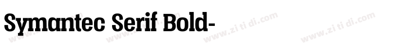 Symantec Serif Bold字体转换